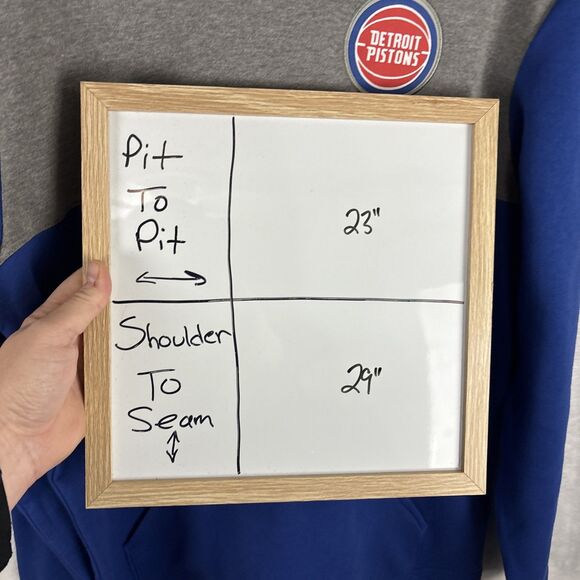 Detroit Pistons NBA Hoodie Sz Large Gray Blue Pullover Sweatshirt NWT Licensed - Picture 6 of 6